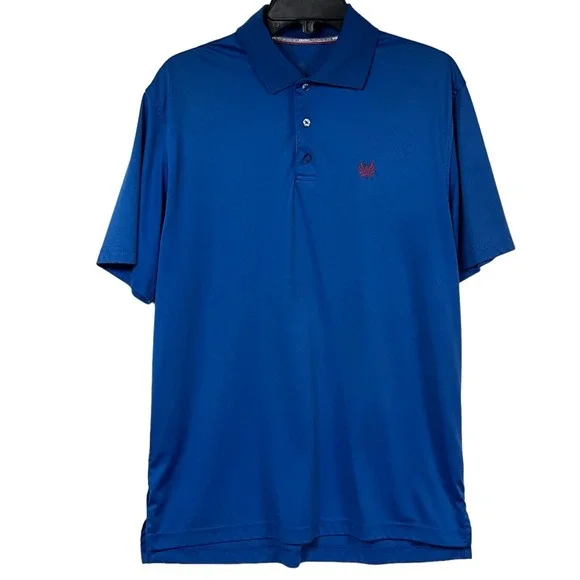 Milburn Country Club Polo Shirt Royal Blue Mens Golf Moisture Wicking Size M - Picture 1 of 11